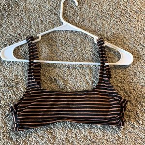 black and rose gold Bikini top